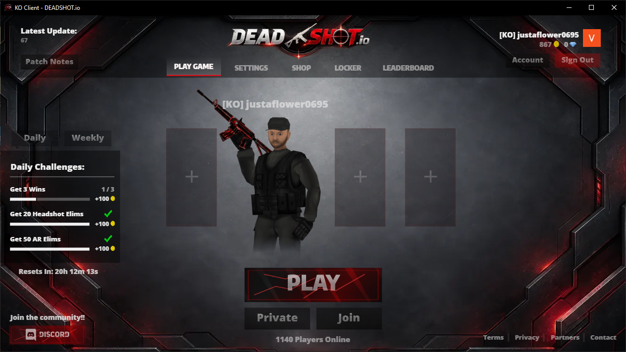 KO Client main screen preview